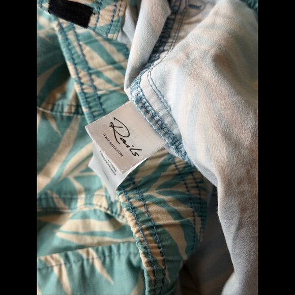 Rails Shorts Medium Womens Blue Cotton Stretch Swim Trunks Palm - Picture 7 of 8